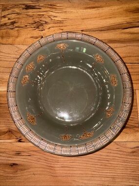 Vintage Sasaki Paula Zanger Japan Stoneware Soup Cereal Bowl bamboo design EUC